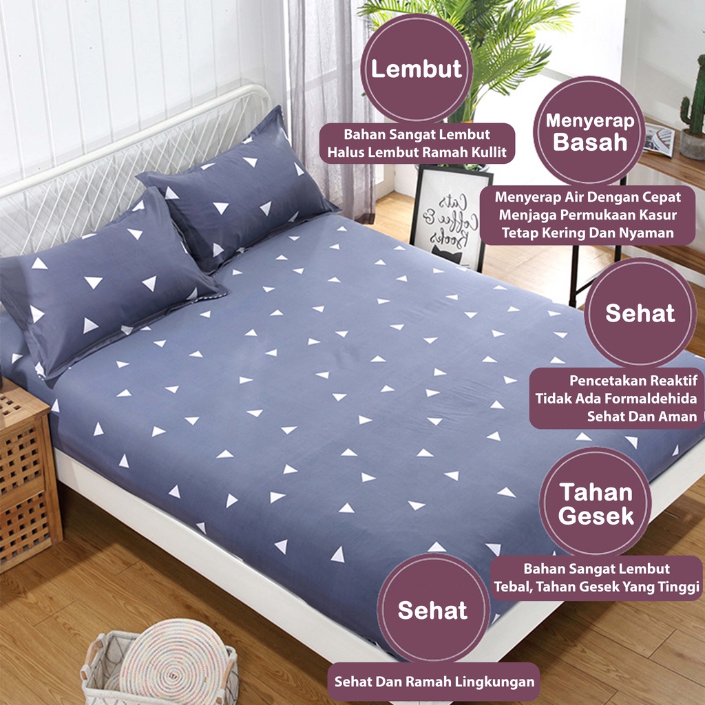 SEPREI  Bed Cover Sprei Katun 120x200/160x200/180x200 Seprai  Nyaman Bahan Terjamin