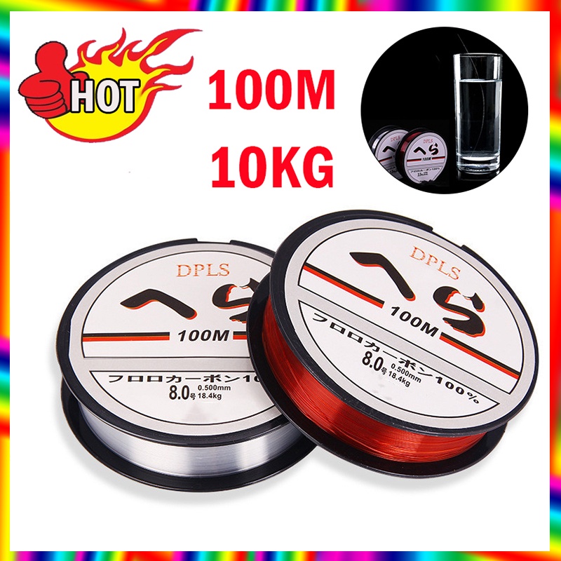 100M Senar Pancing Nylon Fishing Line 1Pcs 100m Daiwa Nylon Fishing Line Transparan Senar Pancing Garis Memancing Umpan Ikan Tackle Fishing Gear Fishing Tool