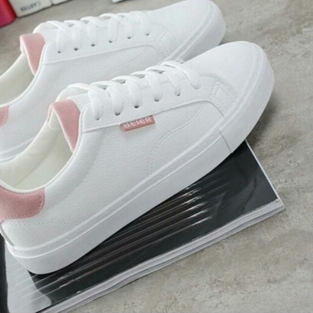 ☎ 3 WARNA - YULIA SHOES - SEPATU WANITA BEIER PUTIH BIRU PINK CASUAL SPORT SENAM SANTAI JOGGING KORE