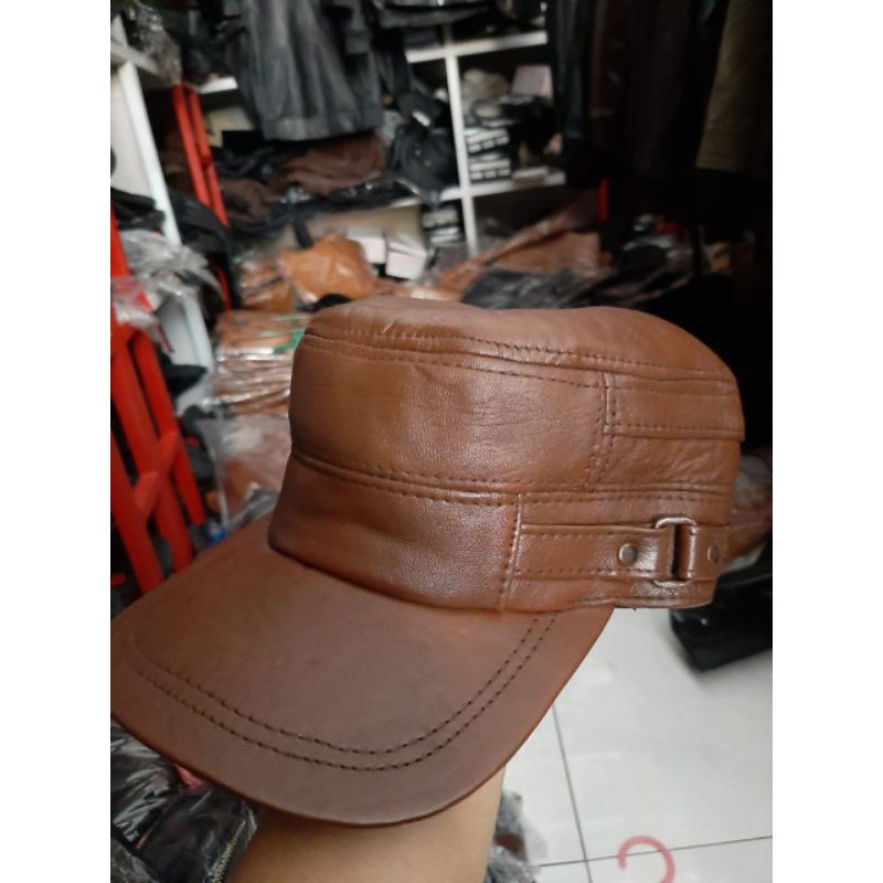 TOPI PRIA KEREN KULIT ASLI