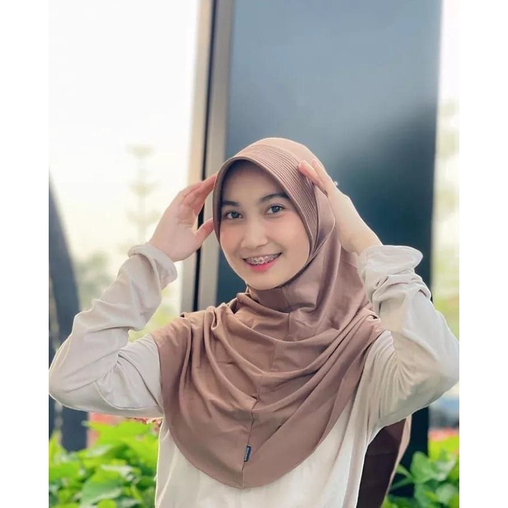 BERGO HAMIDAH BERGO JERSY KERUDUNG OLAH RAGA HIJAB INSTAN JERSEY PREMIUM