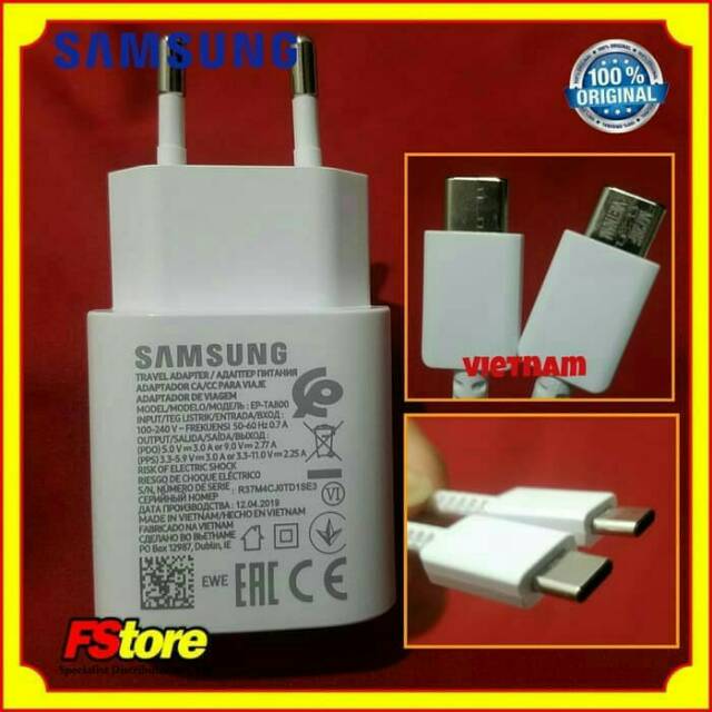 Charger Samsung Galaxy A70 A80 Original Sein Fast Charging 25watt