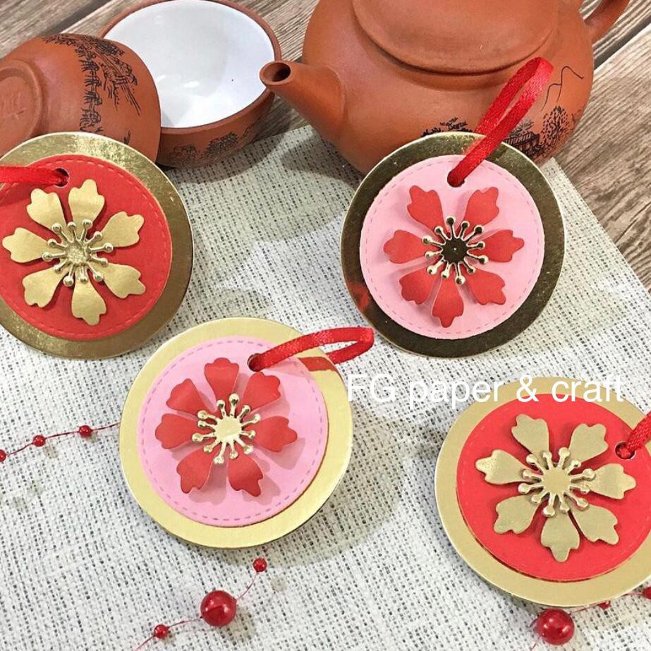 

Tag CNY 4pcs | Imlek Bunga Bulat d=5.5cm