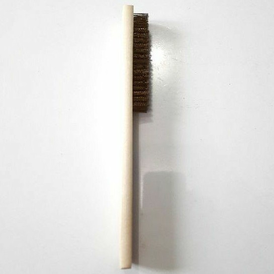 Sikat kawat Kuningan gagang kayu 8baris Eagle Pembersih karat