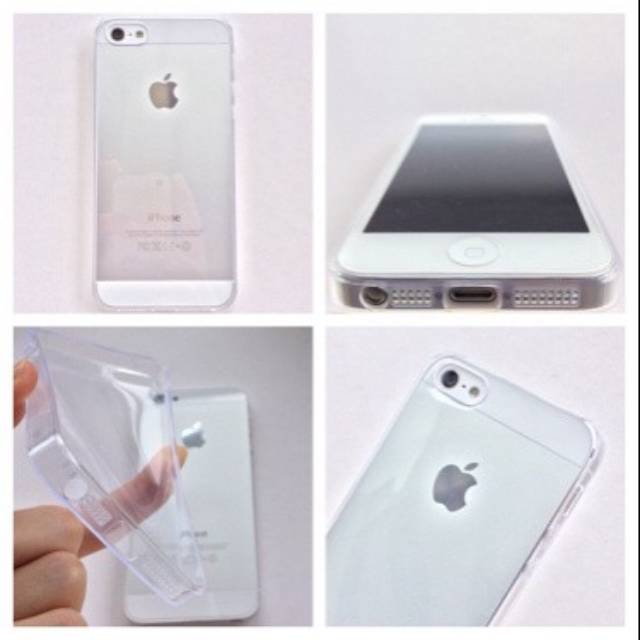 IPHONE 5 5S ULTRA THIN JELLY SOFT CASE CASING COVER CLEAR BENING TIPIS