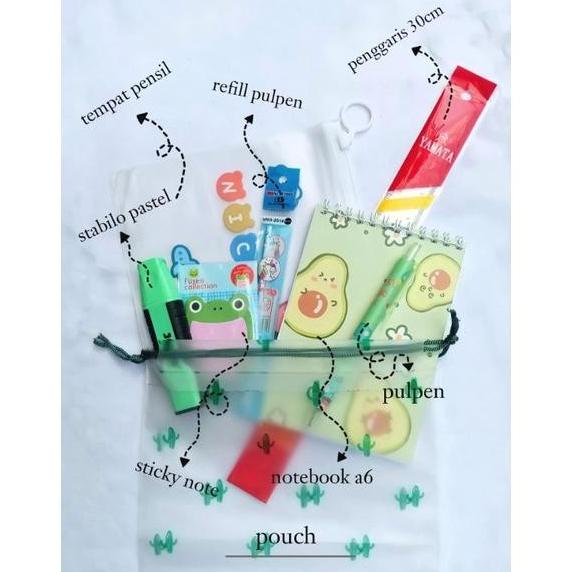 

PAKET ALAT TULIS / Stationery 8 in 1 / Paket Set Sekolah Lucu