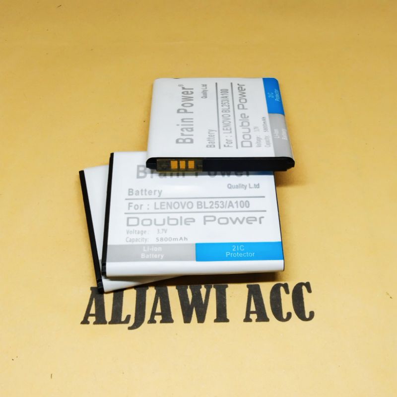 Baterai Batre Battery Lenovo A1000 / A2010 BL-253 BL253 Double Power Battery Hp