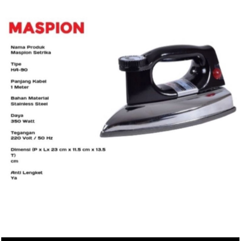 SETRIKA MASPION HA-90