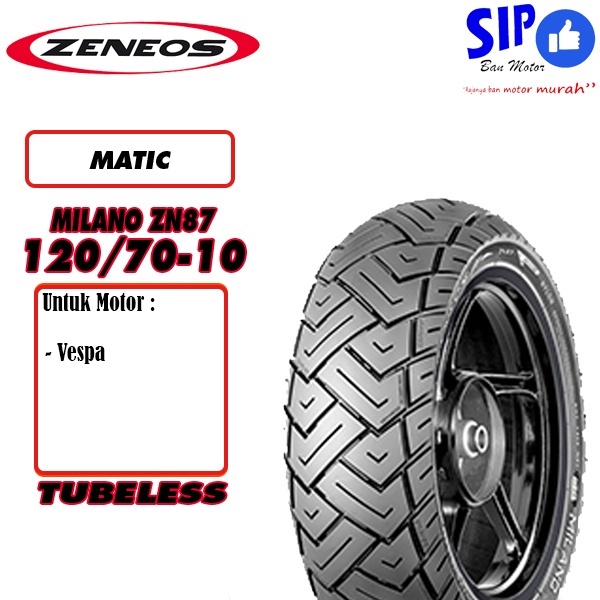 Ban motor Vespa Zeneos Milano 120 70 10 tubeless