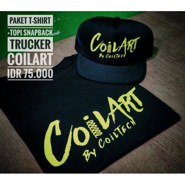 KAOS COILART VAPORIZER FREE TOPI TRUCKER
