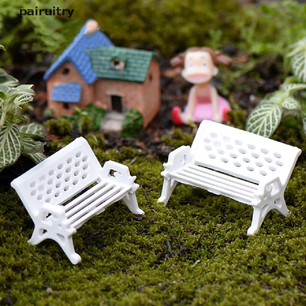 3pcs Miniatur Kursi Taman Mini Untuk Dekorasi Lansekap Mikro