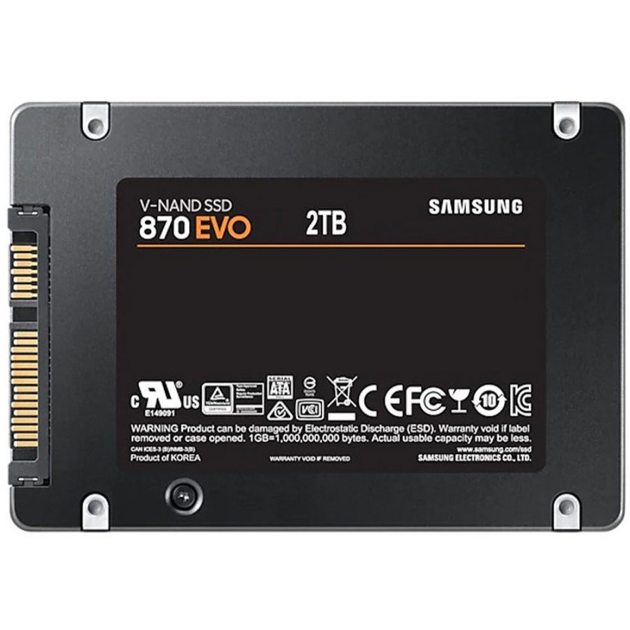 Samsung SSD 870 EVO SATA III 2.5 Inch 2TB - MZ-77E2T0BW - Black