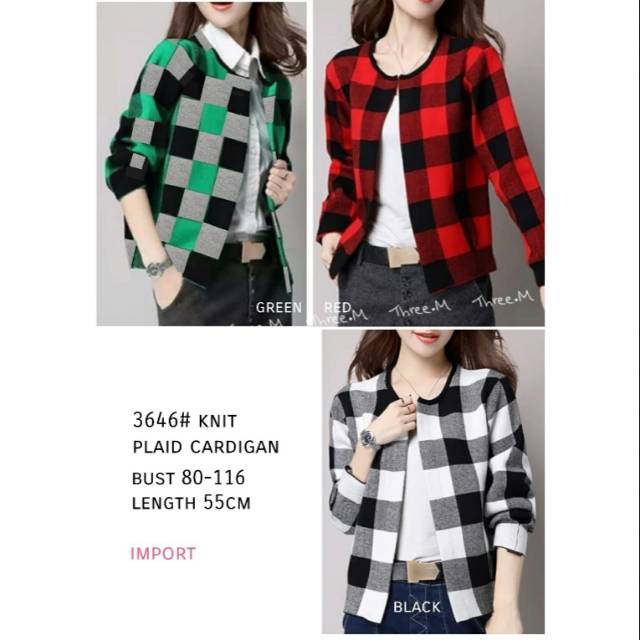 plaid cardigan womens