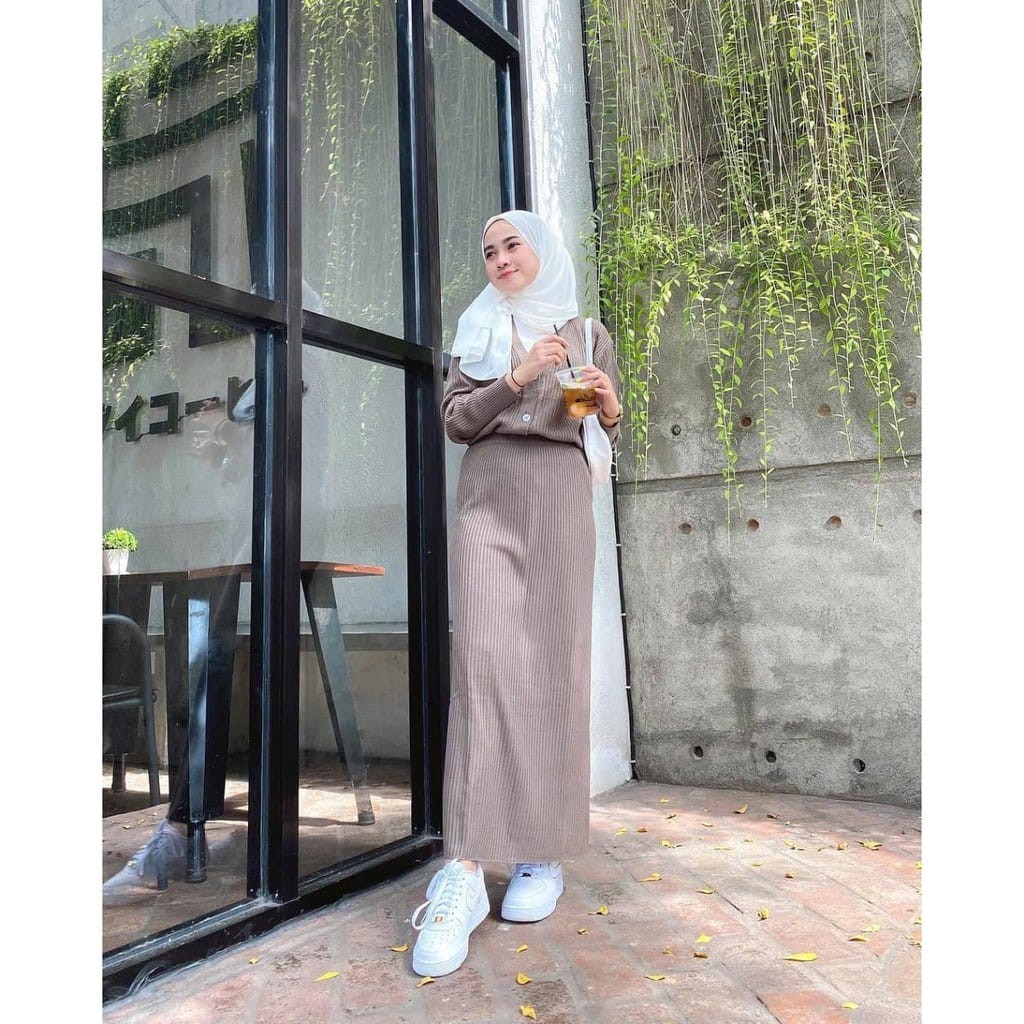 Britney span plisket skirt | rok wanita | bawahan muslim-Mocca
