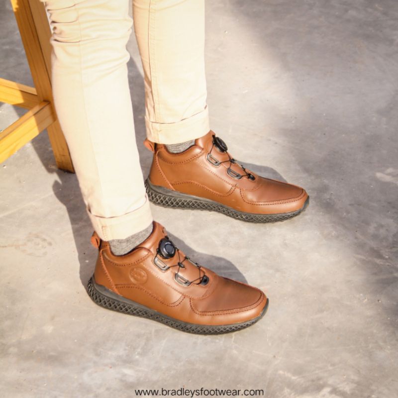 BRADLEY'S HERO - BROWN | Sepatu Dengan Mahakarya Terbaru BRADLEY'S HERO 100% Original's Kulit Asli