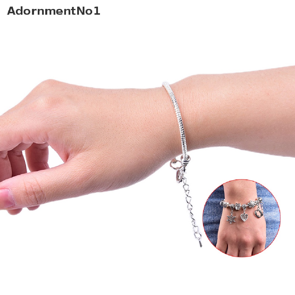 (AdornmentNo1) Gelang Tangan Rantai Motif Tulang Ular Bahan Stainless Steel Untuk Perhiasan Wanita