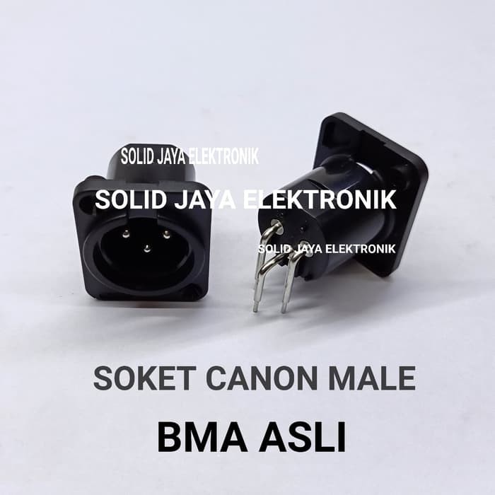 SOKET CANON BMA MALE SOCKET CANON XLR COWO BMA 3 PIN INPUT AUDIO MALE KONEKTOR BMA ASLI ORIGINAL