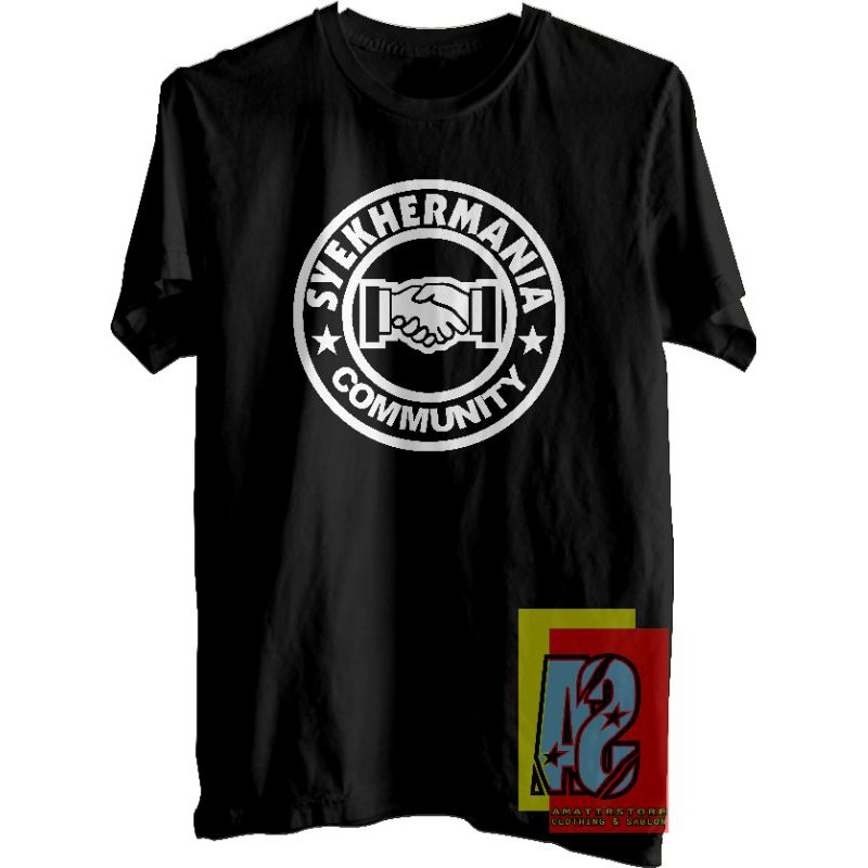 Kaos SYEKHERMANIA Logo Baju Distro Dakwah Islami Pecinta Sholawat / kaos distro islami / syekermania