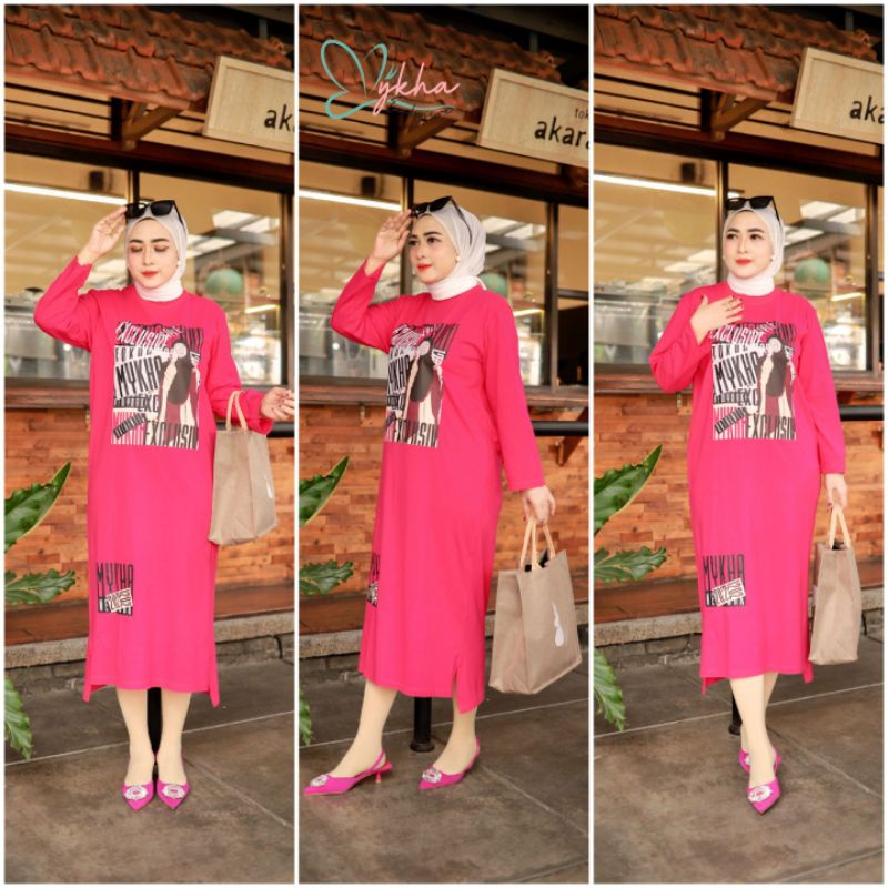 midi dress mykha original art 15 / midi dress casual premium