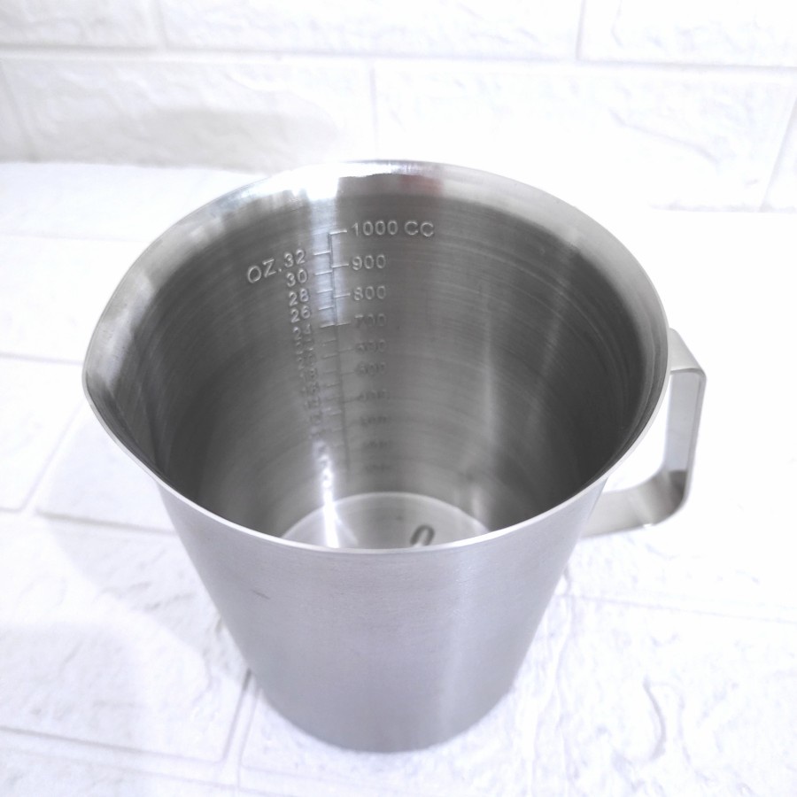 Gelas Ukur 1Liter Stainless measuring Cup Jug Mug Literan Gelas Takar