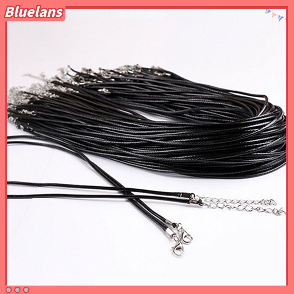 Bluelans 10Pcs / Set Kalung Choker Adjustable Bahan Kulit Imitasi Warna Hitam Untuk Pesta