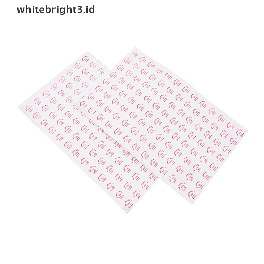 (whitebright3.id) 2 Lembar / 208pcs Stiker Label Garansi Void If Damaged