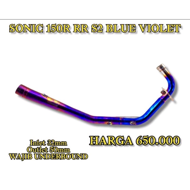 Header Leheran Knalpot Racing Honda Sonic GTR150  SJ88 S2 Bluemoon