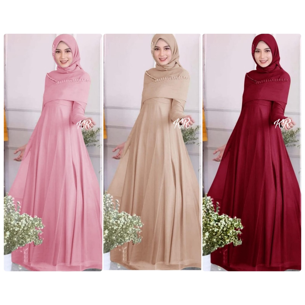 MAXY ATHALLA FASHION MUSLIM PAKAIAN WANITA DRESS GAMIS MAXI KR ADA VIDEO REAL PICT