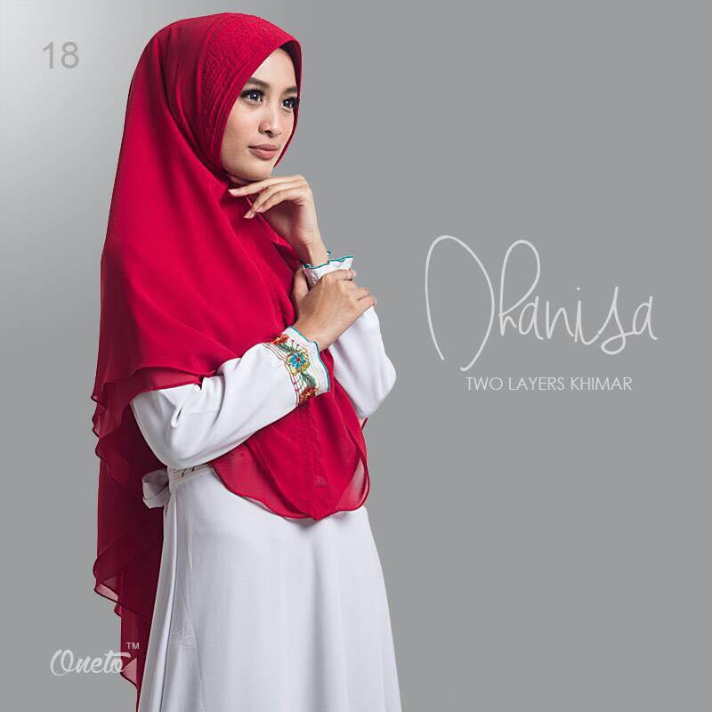 Hijab Jilbab Khimar Syari Dhanisa Size Jumbo Pinguin Bahan 