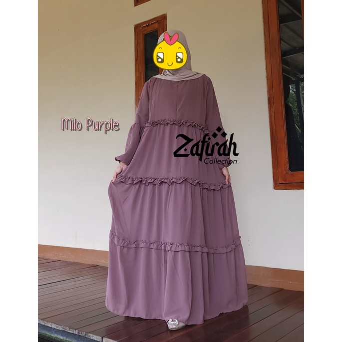Gamis Terbaru Zafirah Collection Faida Dress - Gamis Ceruty Babydoll Ori