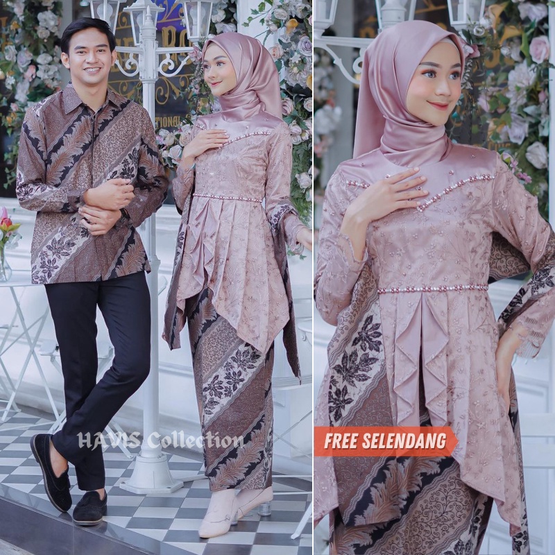 Batik Couple Kebaya Modern Kebaya Wisuda Lamaran Baju Tunangan Batik Brukat Terbaru Baju Couple Kondangan Terbaru 2022