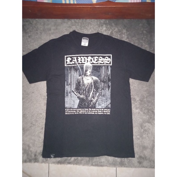 Kaos LAWLESS JAKARTA Original - Second - DEATH KNIGHT - HITAM - L