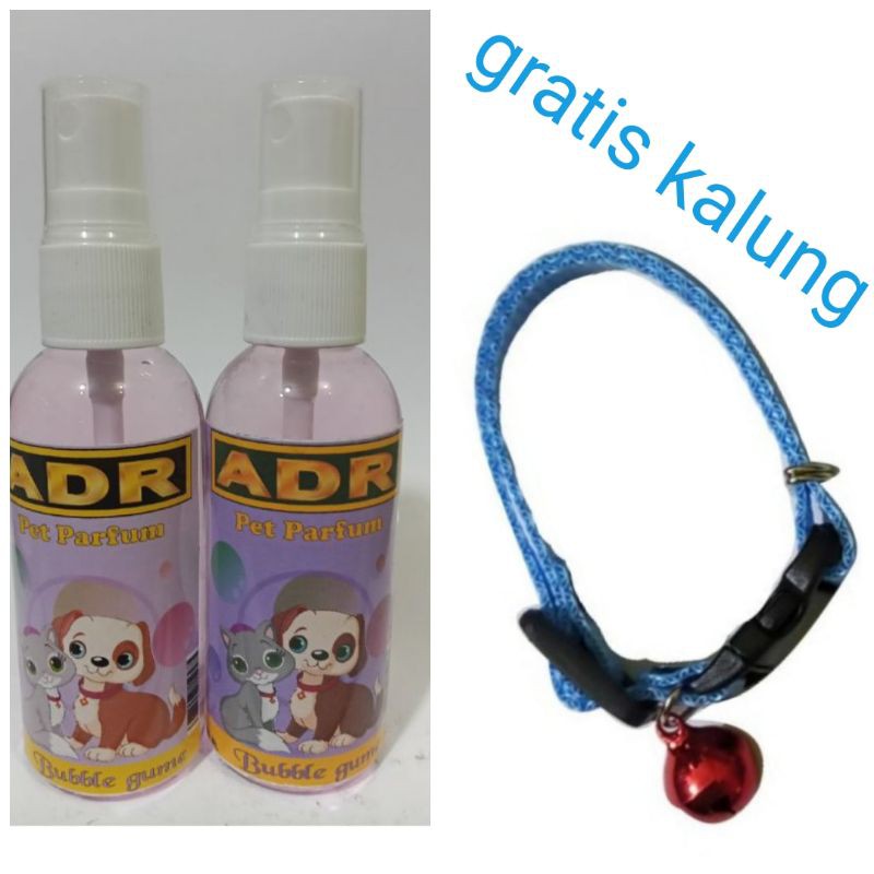 Parfum Kucing Wangi Bubble Game 60ml Gratis Kalung Kucing Polos