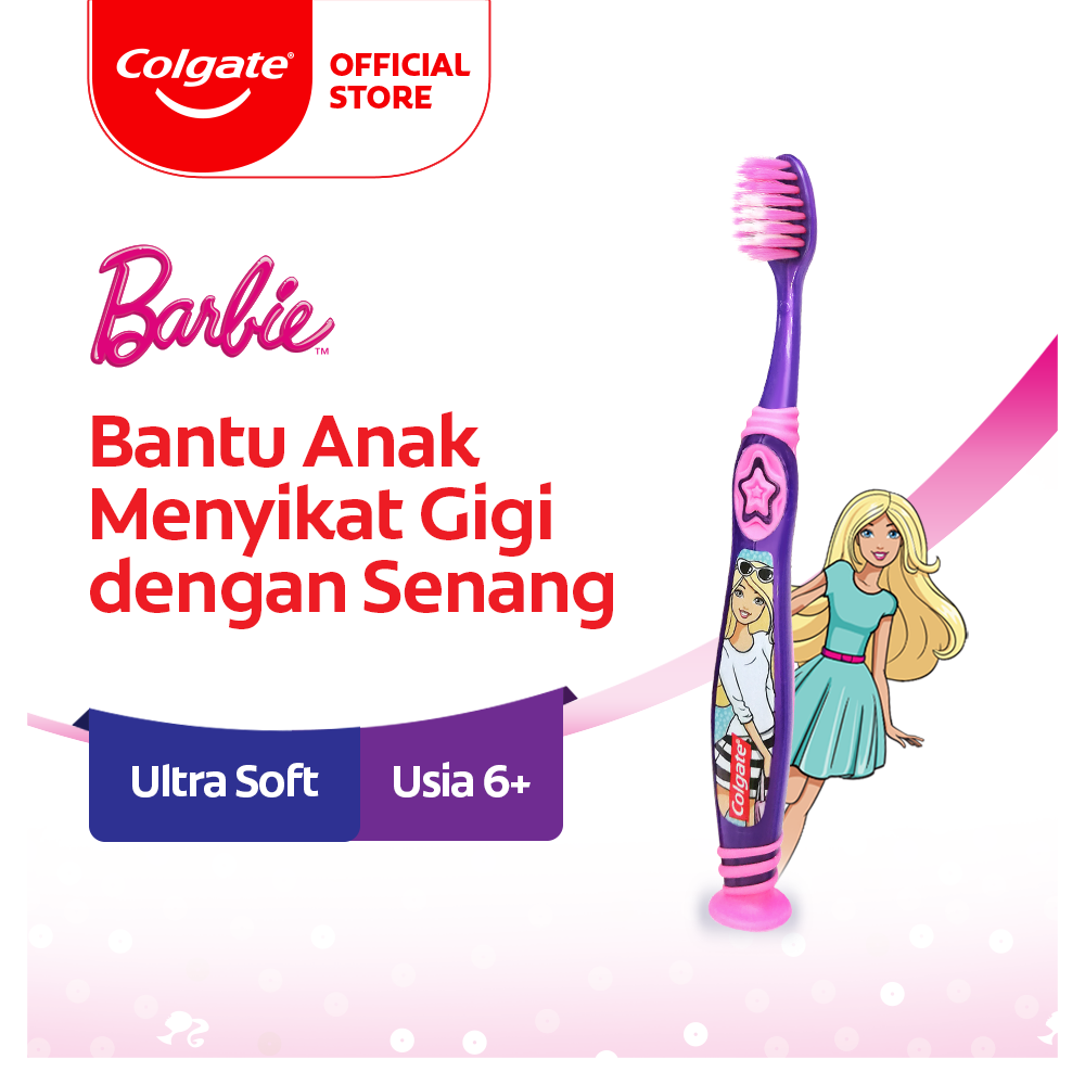Colgate Kids Barbie Ultra Soft Toothbrush >6 Tahun - Sikat Gigi Anak