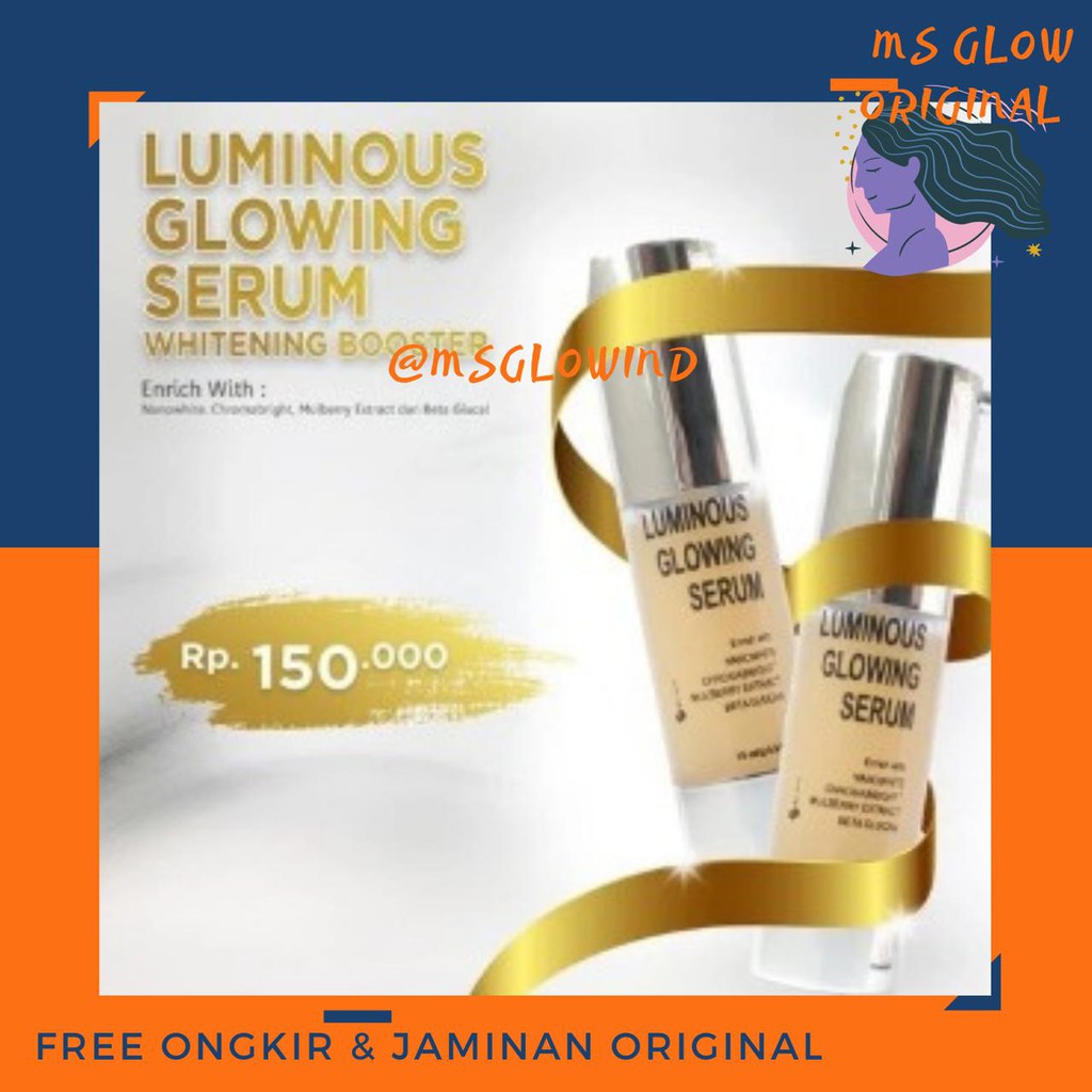 Ms Glow Paket Super kinclong whitening+Serum Luminous original bpom [ ORIGINAL 100% ]