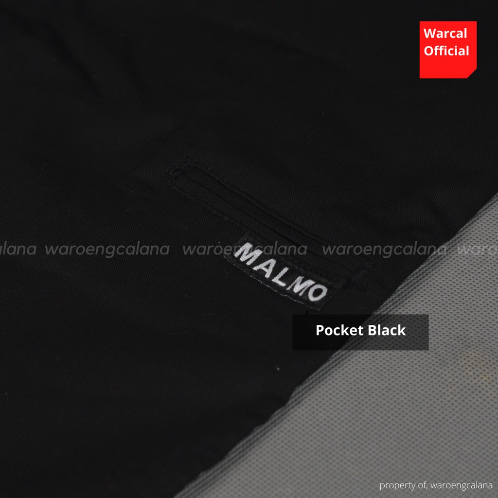 Malmo Chino Panjang Saku Pocket Black