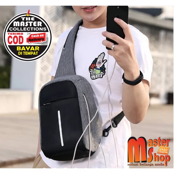 NEW   New Promo Termurah Tas Slempang Anti Maling Non USB Port Handsfree