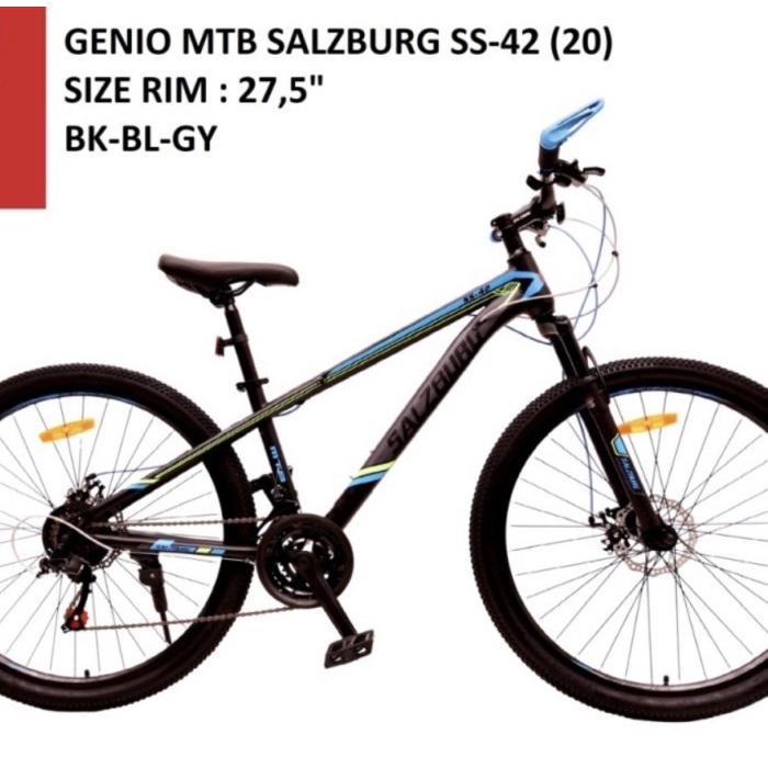 Sepeda gunung MTB 27.5 27,5 genio salzburg SS-42 SS 42 SS42 by united - black blue grey
