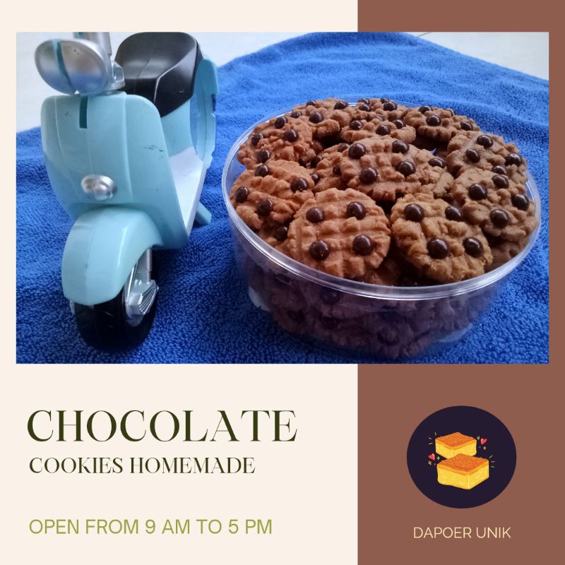 

Kue Kering Coklat dengan Choco Chip (500gr) - Dapoer Unik