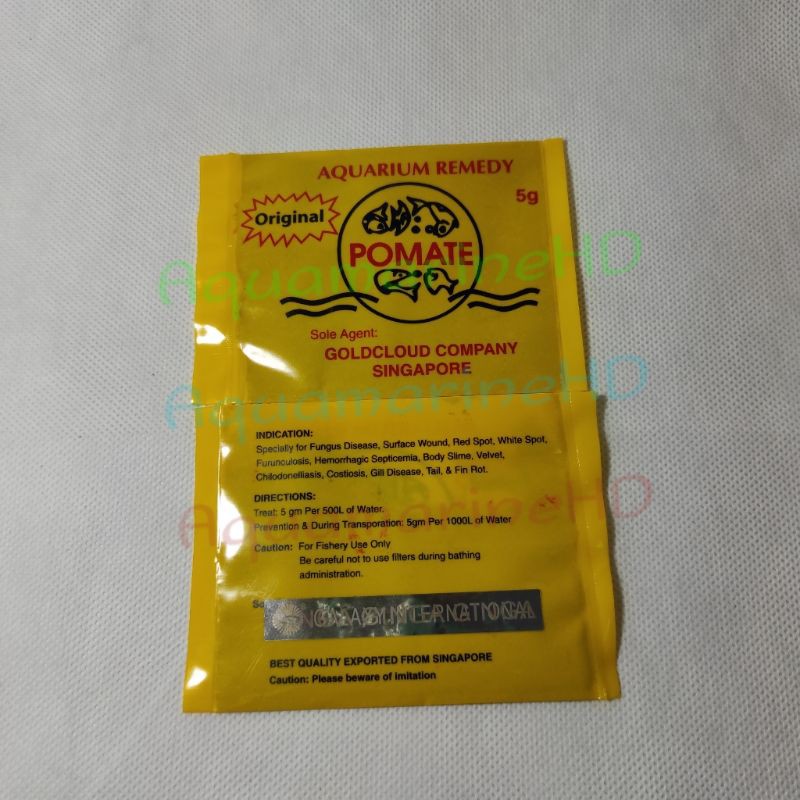 Aquarium Remedy Pomate obat ikan  logo  Ginga Galaxy Internasional Original 100%
