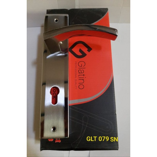 Kunci Pintu Besar Glatino GLT 079 SN / Handle Pintu 25 cm Komplit / Handle Besar Fullset Glatino