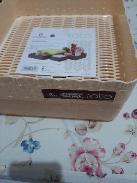 Claris Travessa Medium 0561 - Keranjang Dekorasi Anyaman Rotan