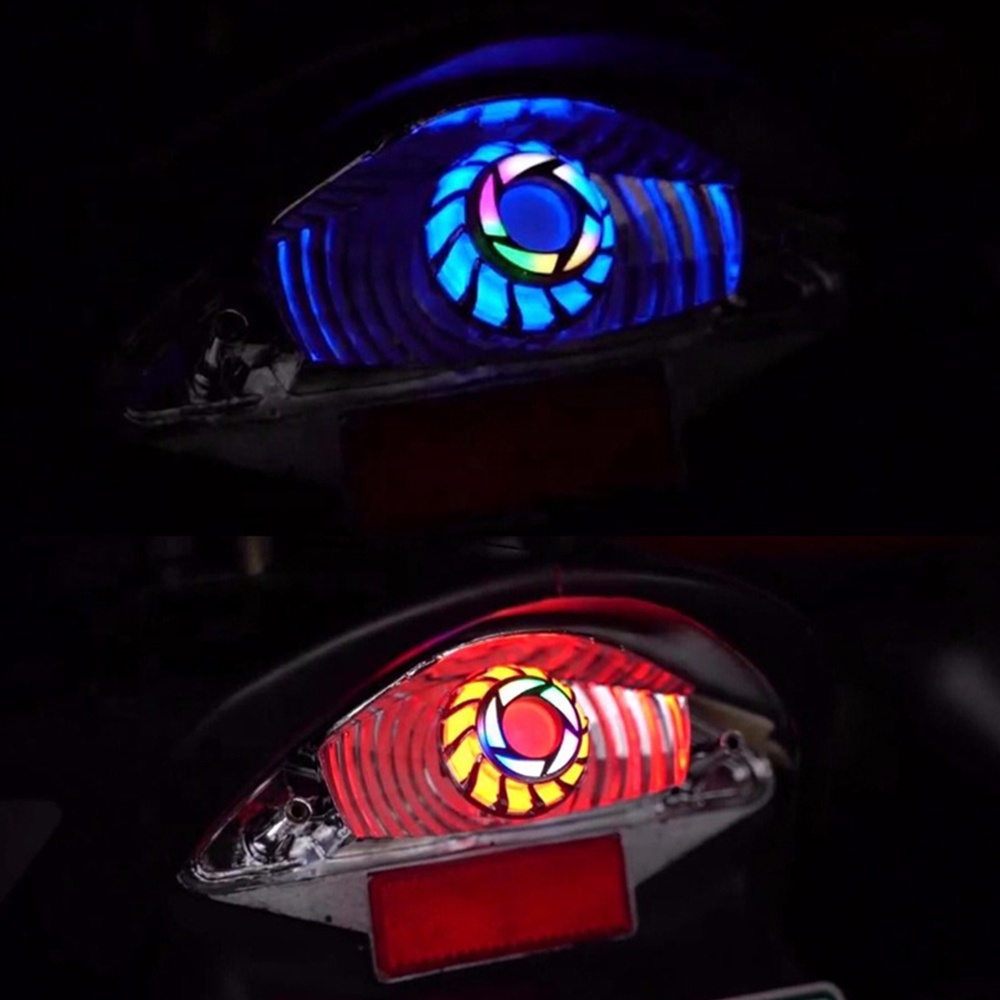 Lampu LED Angel Eye 1157 BAY15D Warna-Warni Untuk Rem Belakang Motor