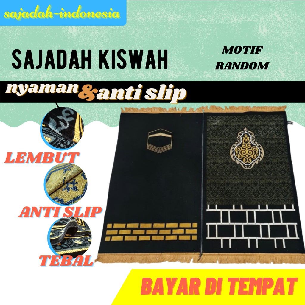 Sejadah sajadah PREMIUM kiswah tebal empuk dewasa sholat rabbani YAKAR turky turkey turki anak 01