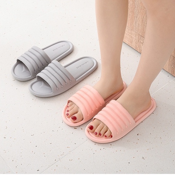 TECHOME Sandal Rumah Empuk Pria Wanita Super Ringan Bahan 100% Eva Soft Anti Licin Pria Wanita Sendal Hotel Anti-Slip Slipper EVA Soft Unisex Indoor Slippers Floor Flat Shoes Indoor Eva Flip Flops Female Non-slip Bathroom Home Slippers