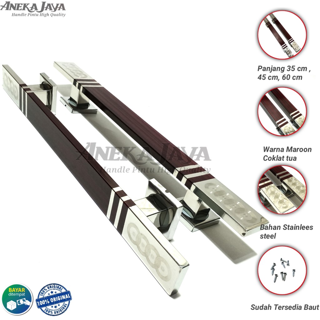 4 Gagang pintu rumah daun pintu 2 panjang 35 cm 45 cm &amp; 60 cm / Tarikan pintu rumah / Handle pintu