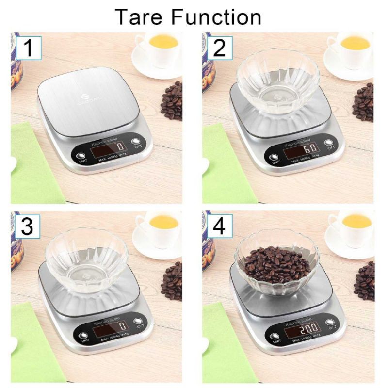 Taffware Digipounds Timbangan Dapur Mini Digital Kitchen 10kg Akurasi 1g