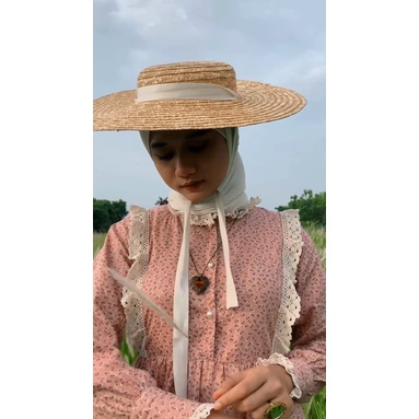 BELLE DRESS DUSTY PINK/ DRESS BUNGA - BUNGA/GAMIS REMAJA/GAMIS WANITA/GAMIS REMAJA OOTD KOREAN STYLE