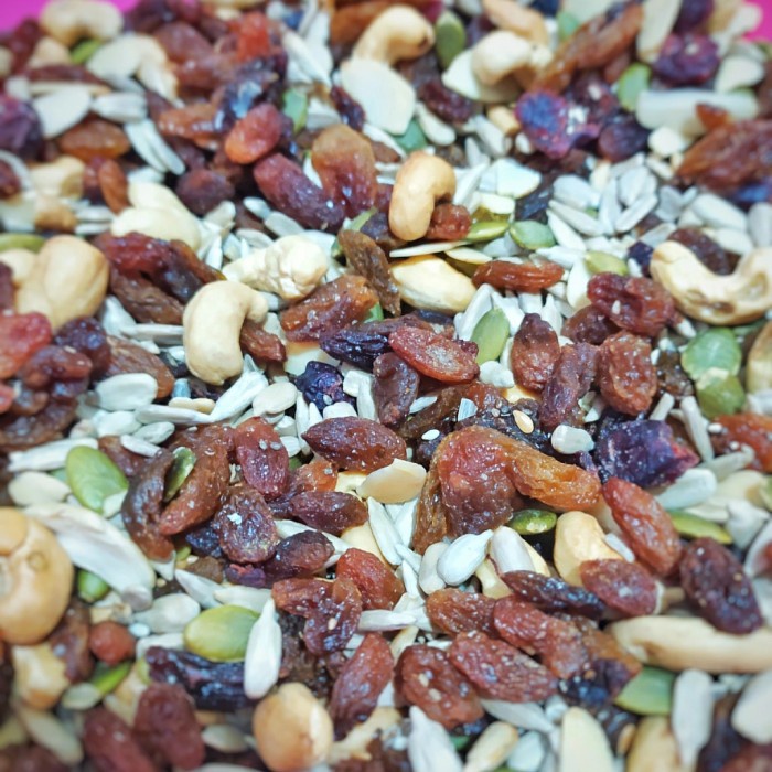 

54eh Trail Mix 1Kg - Almond, Cranberry, Pumpkin Seed, Cashew, Raisin - Reguler 5 Mix 60Jh
