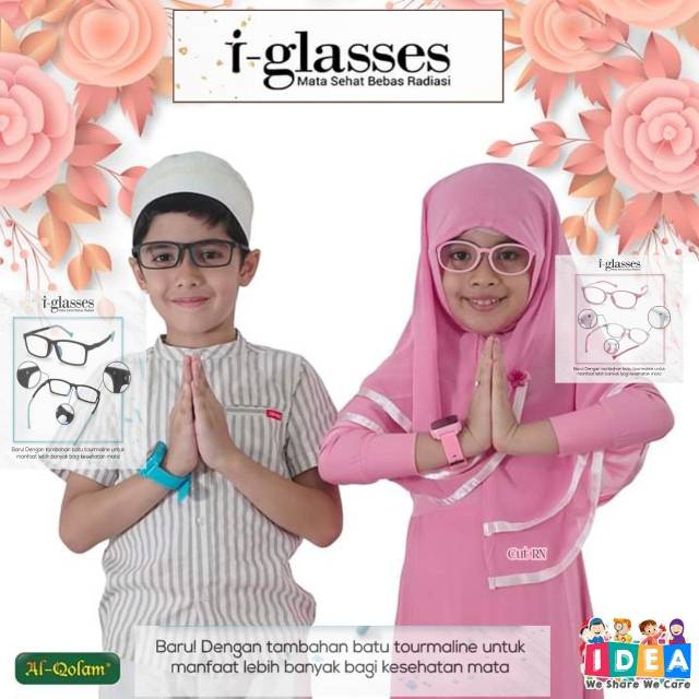 Kacamata i glasses Anak Pink Biru